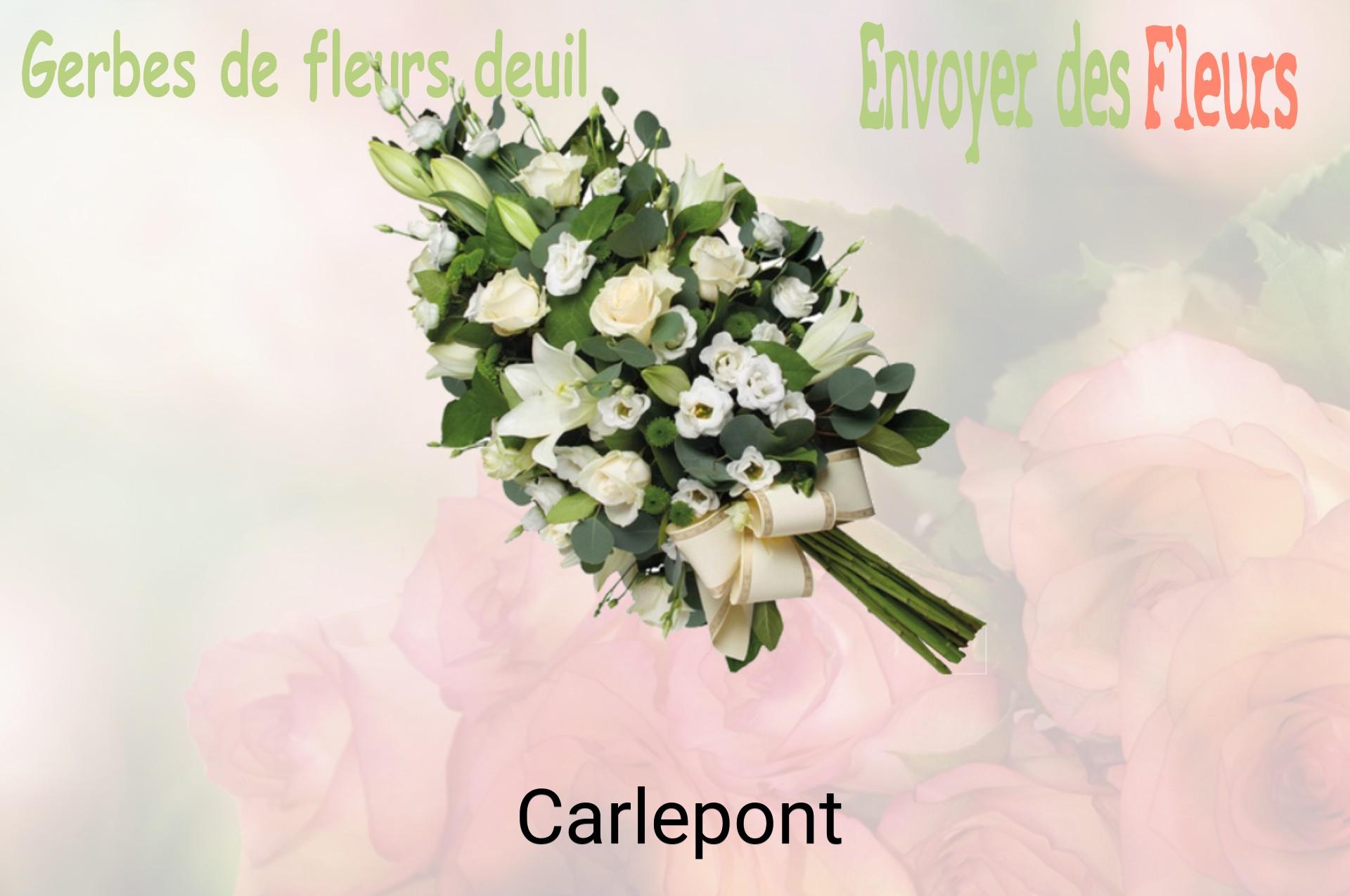 Gerbe de fleurs de deuil livrée à Carlepont